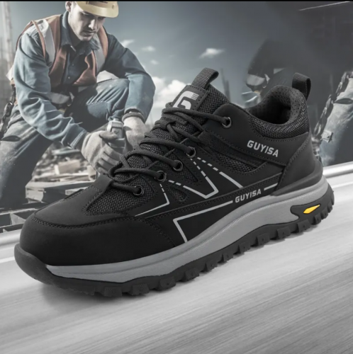 ស្បែកជើងប្រភេទក្បាលដែកបាតដែកម៉ាក Guyisa / Safety Boot With Metal Head and Metal Sole