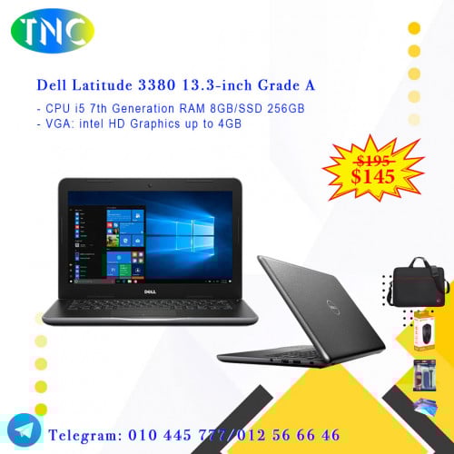 Dell Latitude 3380 13.3-inch Grade A - CPU i5 7th Generation RAM 8GB/SSD 256GB - VGA up to 4GB