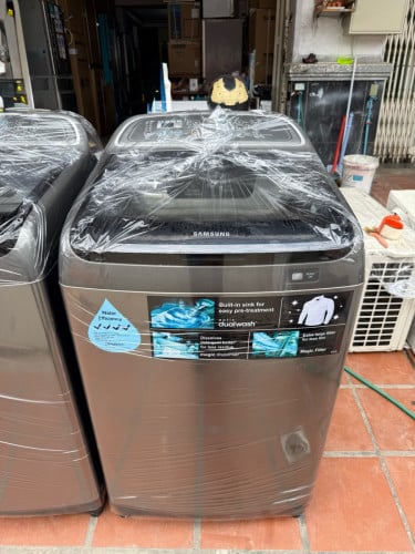 ម៉ាសុីនបោក 14kg Samsung ជជុះមេស្អាត ថែមជើងទ្រ តំឡើងជូន