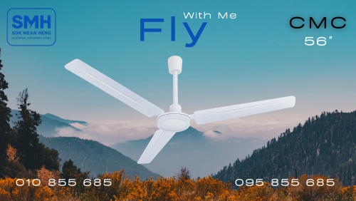 កង្ហារពិដាន_ស្លាបដែក CMC-110 Ceiling Fan _ 56" (NEW)