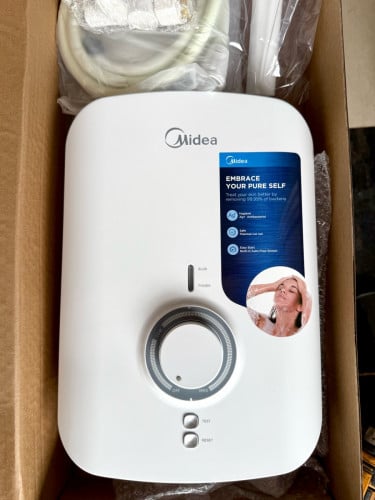 ម៉ាសុីនទឹកក្តៅ Midea ថ្មីកេស ហ្រីតំឡើង