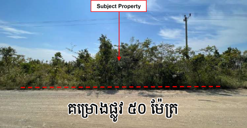 🏡 ដីលក់ល្អសម្រាប់វិនិយោគ ជាប់ផ្លូវធំ 50m នៅកណ្តាលទីតាំងអភិវឌ្ឍន៍ បន្ទាយមានជ័យ 🌳