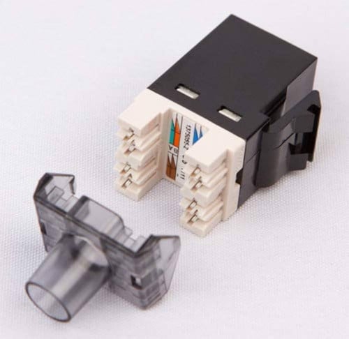 AMP NET CONNECT CAT 6 SL 110 JACK 568A/B, BLACK