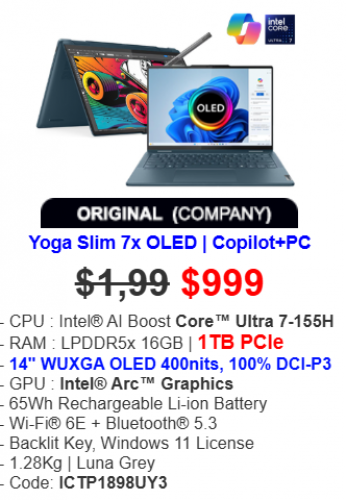 Yoga Slim 7x OLED | Copilot+PC