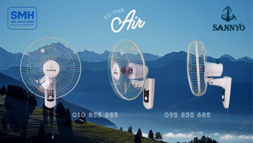 កង្ហារជញ្ជាំង Sannyo SC-168 Wall Fan _ 16" (Promotion)