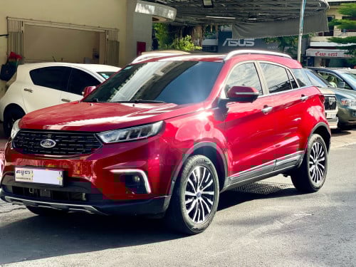 Ford Territory 2021 Full Option ពណ៍ក្រហមម្ចាស់ដេីម ធានាទឹកថ្នាំហ្សុីនមួយជុំ