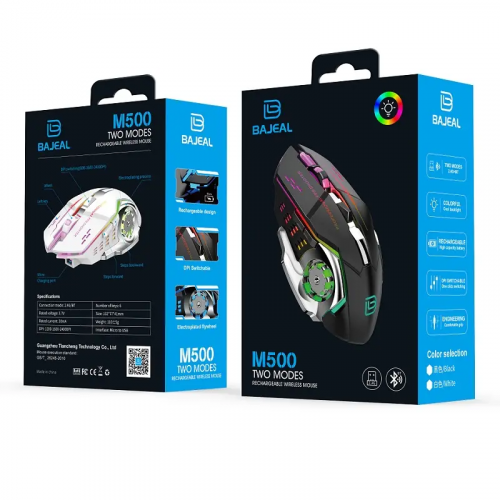 Mouse Wireless + Bluetooth RGB Color