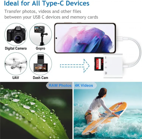 Type C Card reader 4 in 1