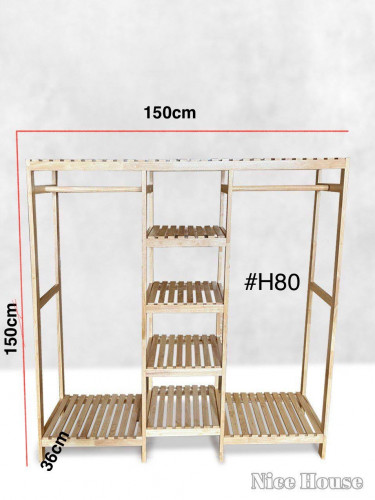 Wood rack for closet