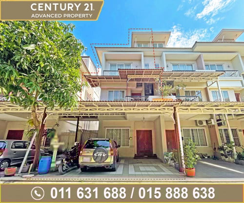 🏘 វីឡាកូនកាត់​ ​​ខាង (LA) សម្រាប់ជួល ក្នុងបុរី ប៉េងហួតបឹងស្នោ