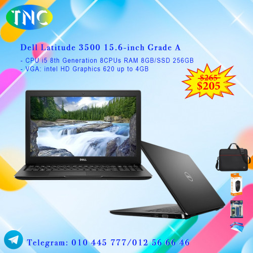 Dell Latitude 3500 15.6-inch Grade A CPU i5 8th Generation 8CPUs RAM 8GB/SSD 256GB