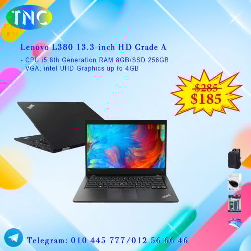 Lenovo L380 13.3-inch HD Grade A CPU i5 8th Generation RAM 8GB/SSD 256GB