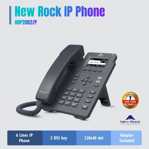 NRP2002/P | New Rock | IP Phone ប្រព័ន្ធទូរស័ព្ទលើតុ