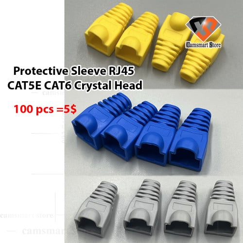RJ45 Connector Jacket RG45 Protective Sleeve RJ45 CAT5E CAT6 CAT7 Crystal Head