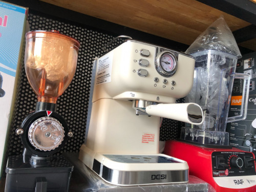 Set machine coffee, grinder, blender