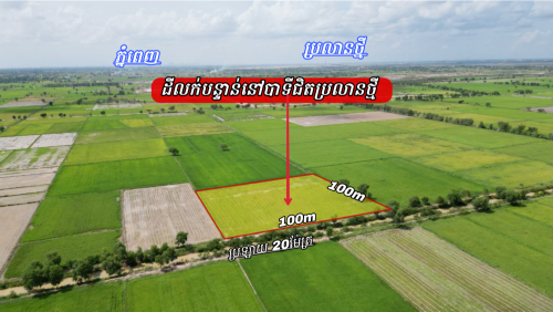 ដីលក់បន្ទាន់_ផ្លូវប្រឡាយ20ម៉ែត្រ