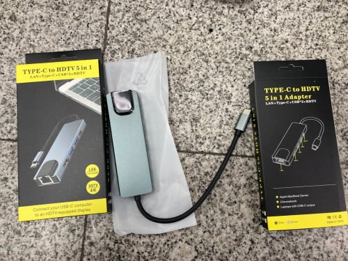 USB Hub 100Mbps+HDMI 4K30HZ+USB2.0+USB3.0+PD 100W