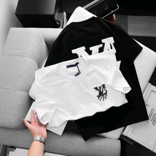 អាវយឺតដៃខ្លី កមូល LVម៉ូតពណ៌ដូចរូបលេខM l xl xxl