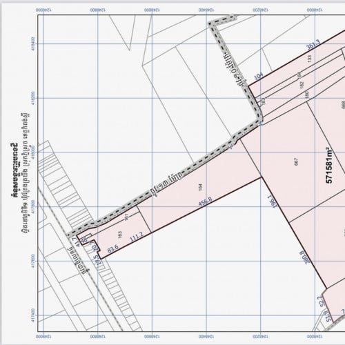 Land for Sale Along National Road 4, 57ha,Hard Tittle Good for Factory or Special Economic Zone
