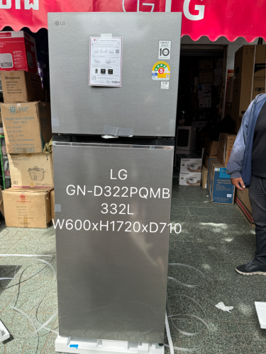 LG GN-D322PQMB ( ទូរទឹកកកថ្មីទំហំ 332L / new 2 doors refrigerator 332L)