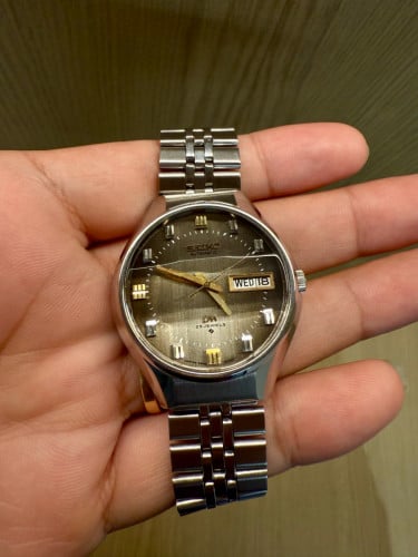 Original Ultra Super Rare Vintage SEIKO LM Auto Two Tones Gray Deep Reddish Brown Dial JDM 1974