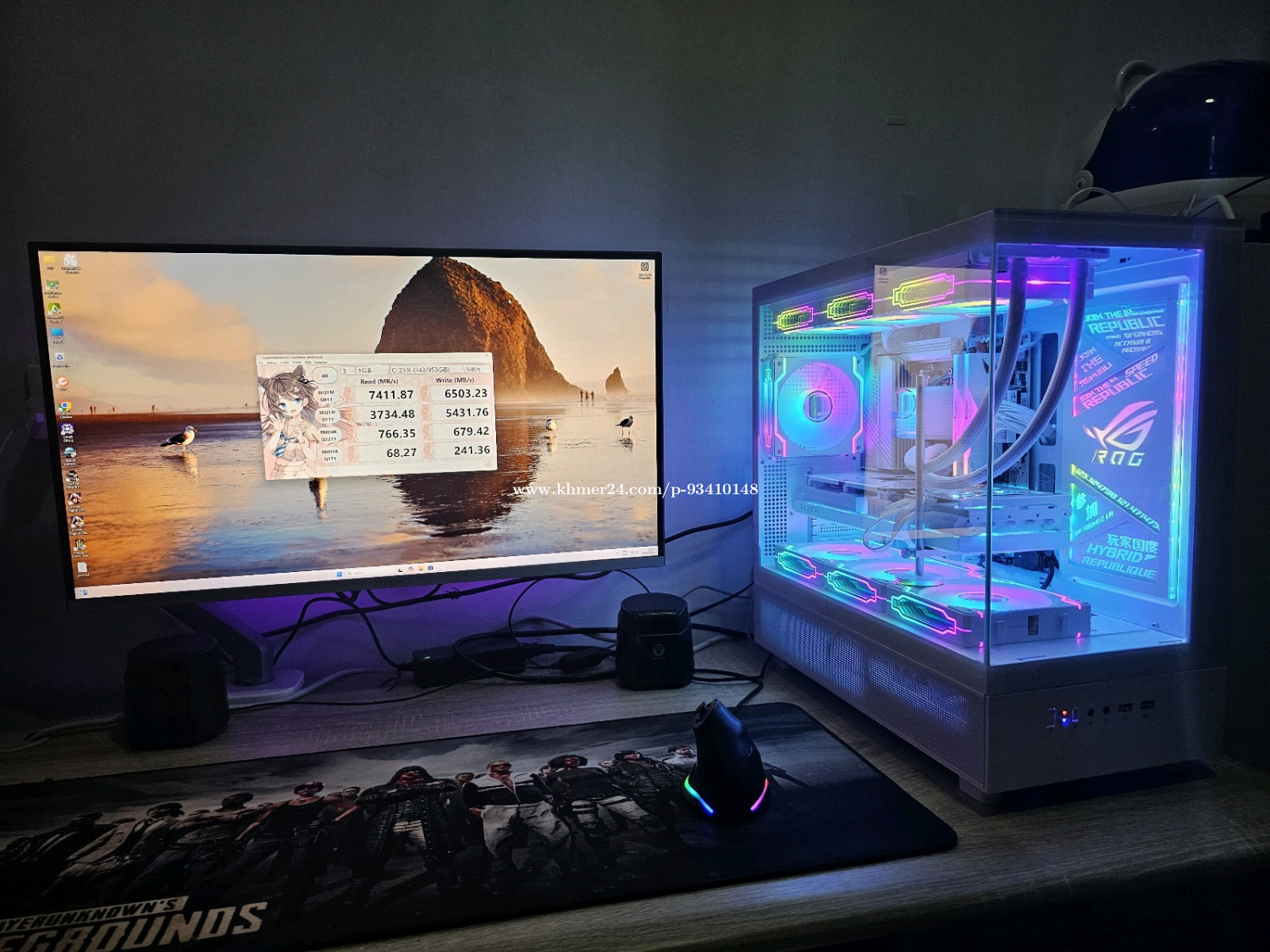 (បញ្ចុះថ្លៃពិសេស) PC + Monitor 2K 240hz price $1445 in Chum Kriel, Tuek ...