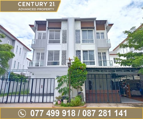 🏘 វីឡាភ្លោះ (Twin-A) ក្នុងបុរី ឌឹផ្លរ៉ា លើផ្លូវជាតិលេខ6A ត្រូវការលក់បន្ទាន់ខ្លាំង