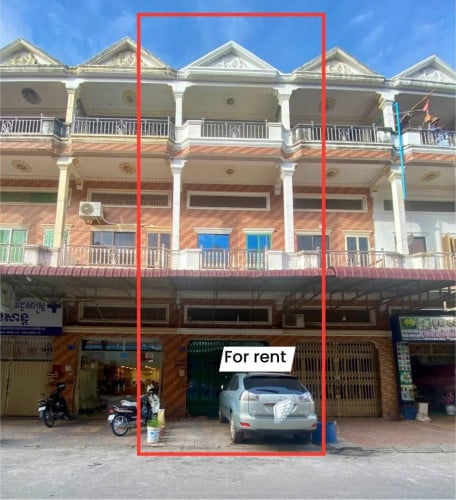 ផ្ទះអាជីវកម្ម សម្រាប់ជួលនៅ សង្កាត់ ទឹកថ្លា. Shop house for rent at tuek thlar