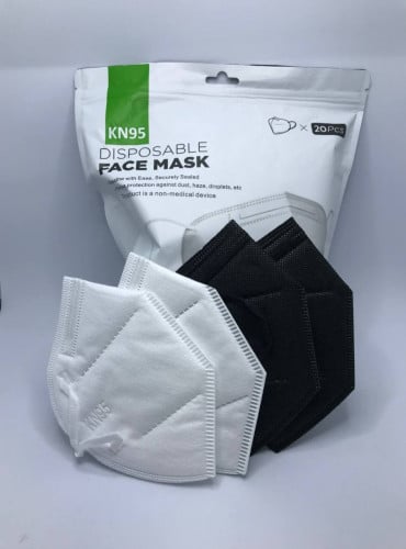Kn95 5 ស្រទាប់ 100 ម៉ាស 5层口罩 ពណ៏ សនិង​ខ្មៅ
