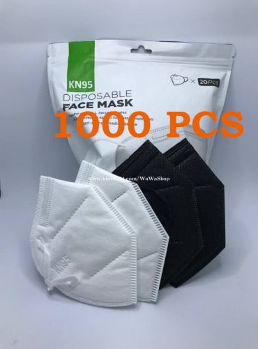 Kn95 5 ស្រទាប់ 1000 ម៉ាស 5层口罩 ពណ៏ សនិង​ខ្មៅ
