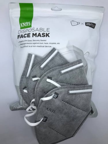 Kn95 6 ស្រទាប់ 100 ម៉ាស 6层口罩 ពណ៏ ប្រផេះ