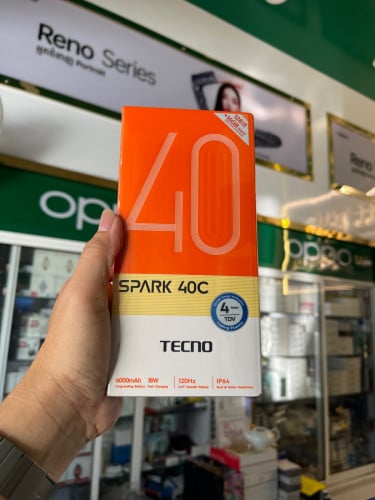 Tecno Spark40c 4G+4G/128GB ថ្មីប្រអប់ធានា13ខែតម្លៃពិសេសជូន