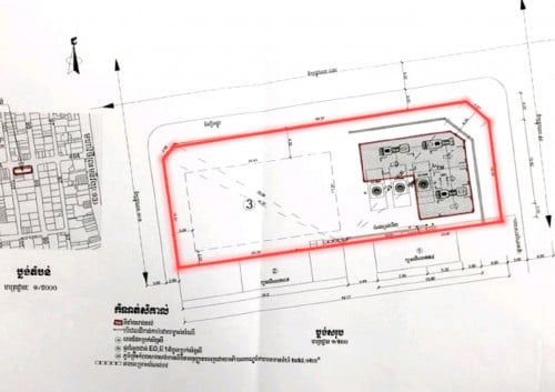 ដីលក់បន្ទាន់ ៖ នៅផ្សារដើមថ្កូវ, ចំការមន, ភ្នំពេញ។