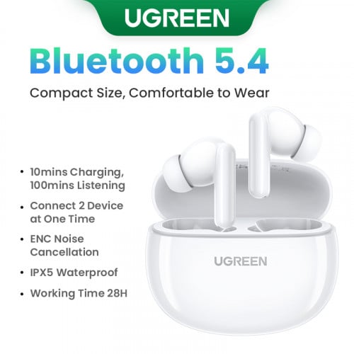 UGREEN HiTune P3 True Wireless Earbuds White 45110