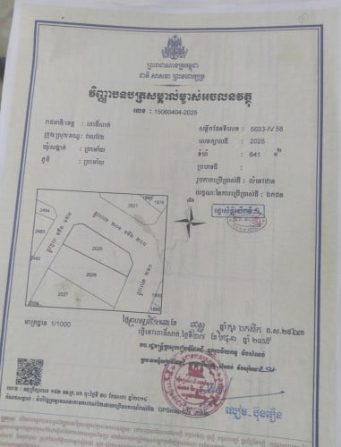 ដីលក់ផ្សារប្រមោយ លក់បន្ទាន់ខ្លាំងណាស់