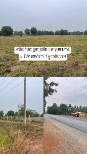 ដីលក់នៅត្រែងត្រយឹង land for sale at Treng Troyeng