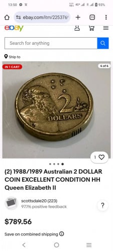 2 Dollars Australia coin year 1988