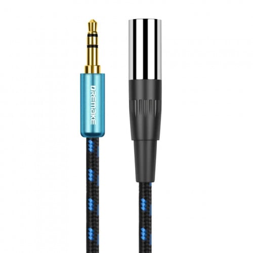 Cable Mini XLR to Jack 3.5mm Plug Stereo Audio 1/8" TRS bmpcc Blackmagic