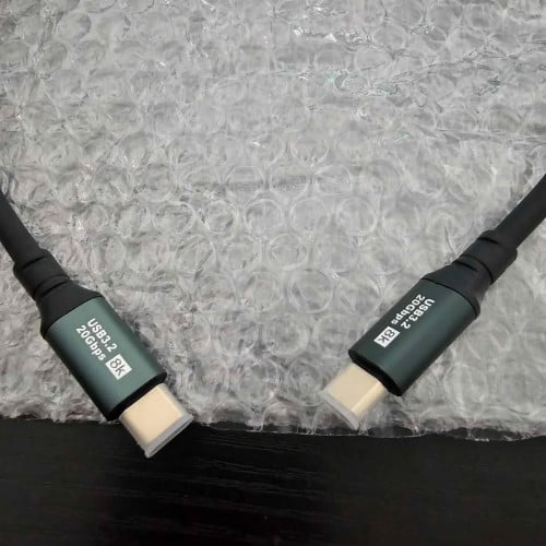 Cable Spring USB-C 3.2 20Gbps ThunderBolt 3 Type C to Type C PD100W 8K@60Hz