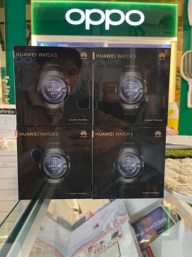 Huawei Watch5(46mm) Black Stainless ថ្មីប្រអប់មានធានាក្រុមហ៊ុន1ឆ្នាំតម្លៃពិសេសជូន