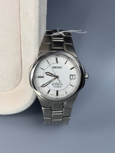 SEIKO KINETIC AUTO RELAY TITANIUM MENS WATCH