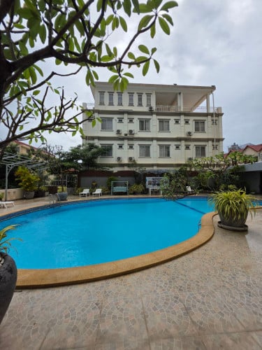 អគារសំរាប់ជួល Building (Hotel) for rent ចំនួន 31 បន្ទប់ (31 rooms) តំលៃជួលប្រចាំខែ 5900 USD