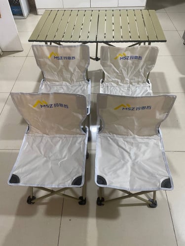 Camping chair and desk