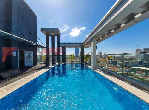 Modern 1 Bedroom Condominium-Pool and Gym for Rent- Wat Phnom Area