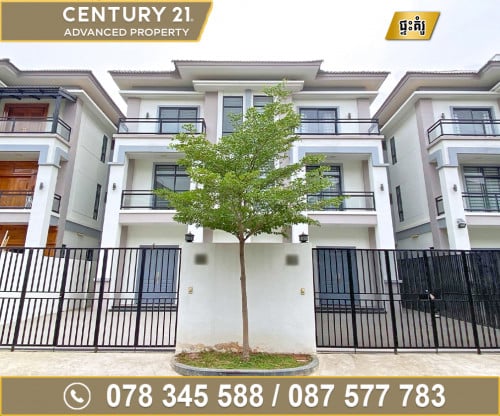 🏠 វីឡាភ្លោះ (Twin) សម្រាប់ជួល ក្នុងបុរី រិទ្ធិ 598 (ជិតបុរី ជីបម៉ុង 598)