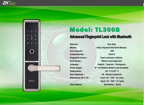 Smart Lock Brand ZTKECO