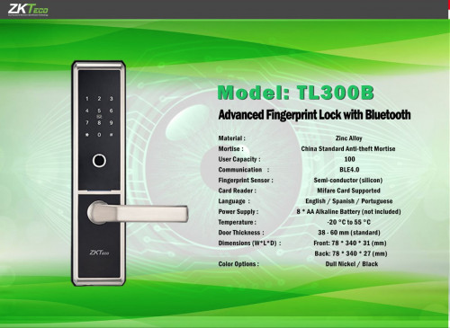 Fingerprint lock with Bluetooth