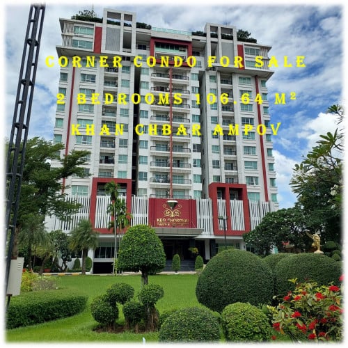 #SC029 👉 VERY BIG SIZE ! Big Garden ! CORNER Condo ! 2 BEDS at Chbar AmPov For Sale