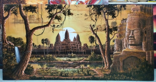 Angkor Wat Oil Painting 100% Hand Painted