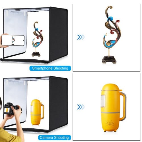 Box Photo Studio Light Box Portable 60 X 60 X 60 cm Light Tent LED 5500K photograph kits.